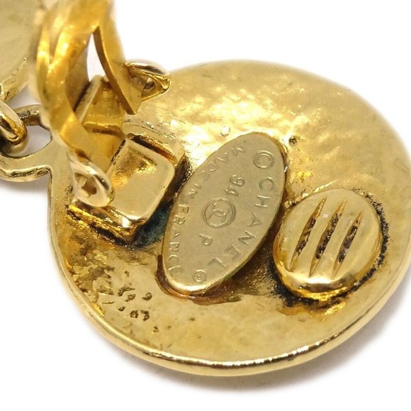 Chanel CC Dangle Earrings Clip-On Gold - Picture 4 of 4